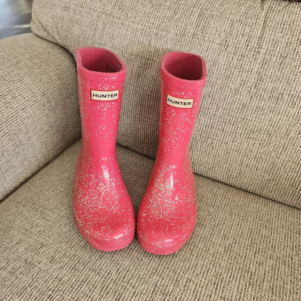 Hunter Kids First Giant Glitter Rain Boots